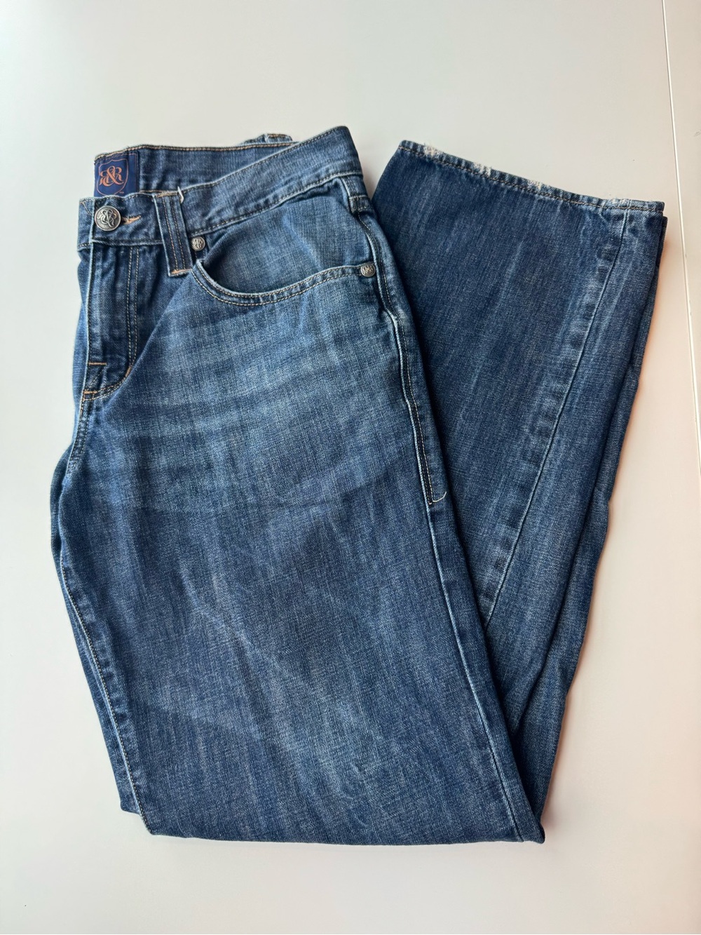 Rock & Republic Men's Straight Dark Blue Jeans